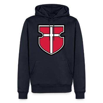 wappen schild ritter kreuzritter kreuzzug kreuz go - Männer Premium Bio Hoodie - Navy - Vorne - Nico (187cm)