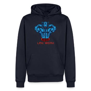Ronnie Wolf - Men’s Premium Organic Hoodie - navy - Front - Nico (187cm)