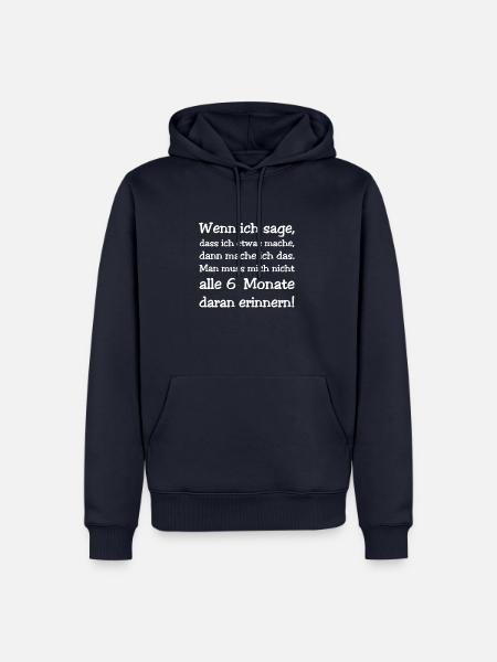 Ich mache das - Männer Premium Bio Hoodie - Navy