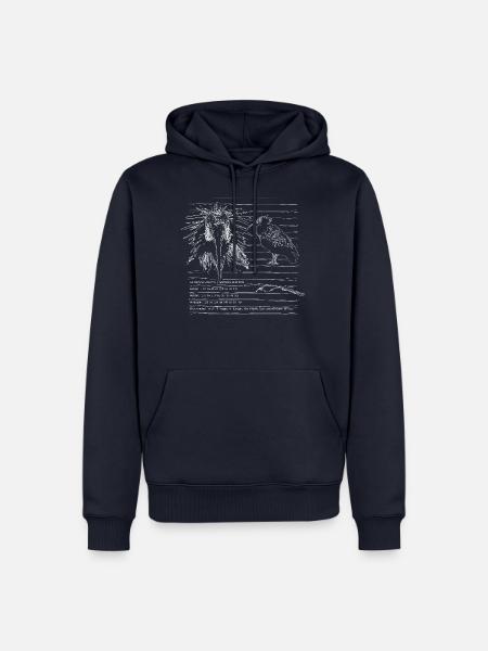 waldrappe - Männer Premium Bio Hoodie - Navy