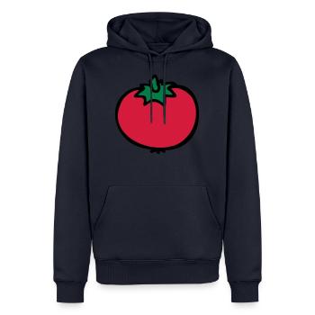 Tomate Tomato Tomaten pomodoro - Männer Premium Bio Hoodie - Navy - Vorne - Nico (187cm)