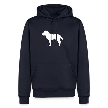 Jagdterrier - Deutscher Jagdterrier - Männer Premium Bio Hoodie - Navy - Vorne - Nico (187cm)