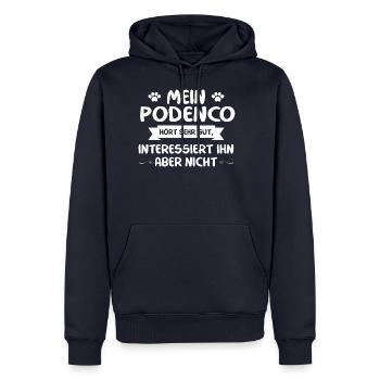 Podenco - Männer Premium Bio Hoodie - Navy - Vorne - Nico (187cm)