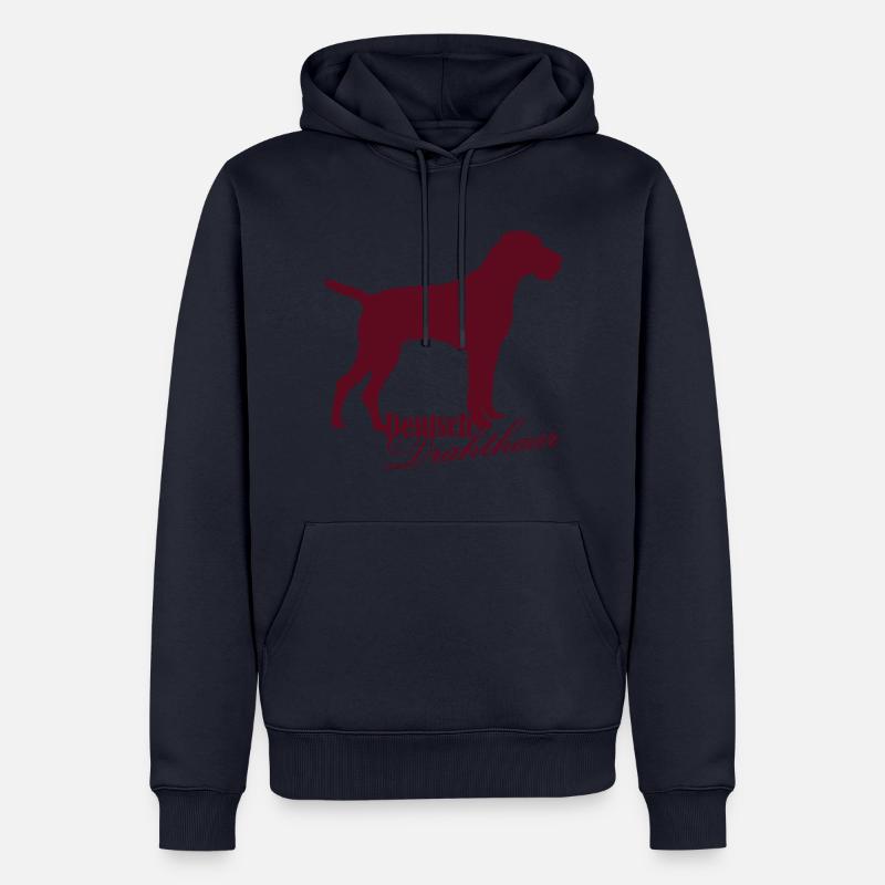 Deutsch Drahthaar Jagdhund - Männer Premium Bio Hoodie - Navy