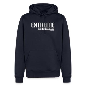 Extreme lust auf schlager weiß - Männer Premium Bio Hoodie - Navy - Vorne - Nico (187cm)