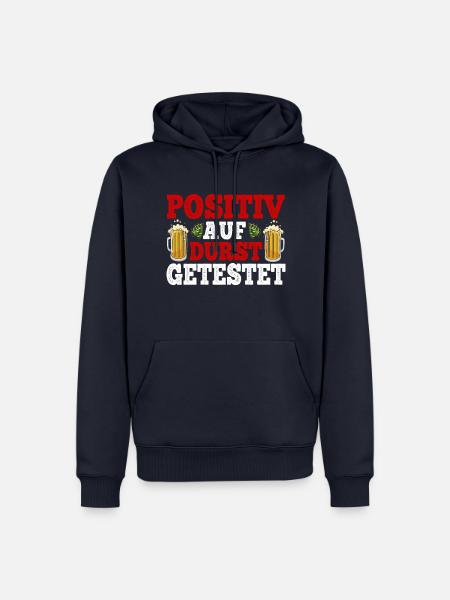 Positiv auf durst getestet - Männer Premium Bio Hoodie - Navy