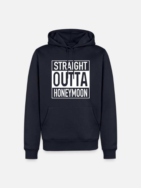 Straight OUTTA Honeymoon - Männer Premium Bio Hoodie - Navy