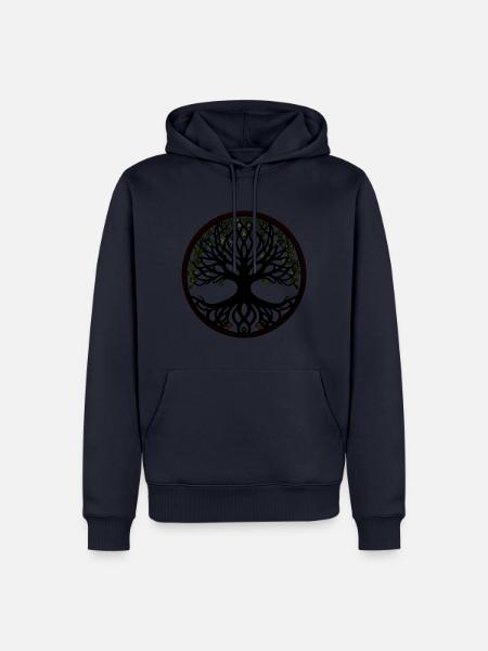Tree of Life - Celtic Style - Men’s Premium Organic Hoodie - navy