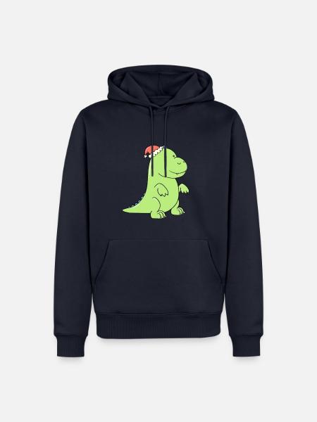 ein kleiner Dino ist verliebt - Männer Premium Bio Hoodie - Navy