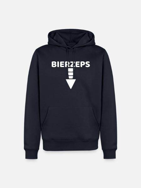Lustiger Bierbauch Biertrinker - Männer Premium Bio Hoodie - Navy