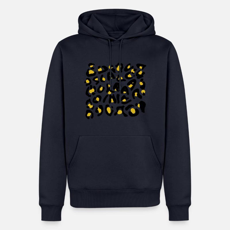 leopard - Männer Premium Bio Hoodie - Navy