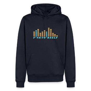 Funkyourself - Männer Premium Bio Hoodie - Navy - Vorne - Nico (187cm)