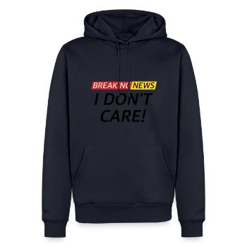 I don't Care, Nachrichten lustige Sprüche - Männer Premium Bio Hoodie - Navy - Vorne - Nico (187cm)