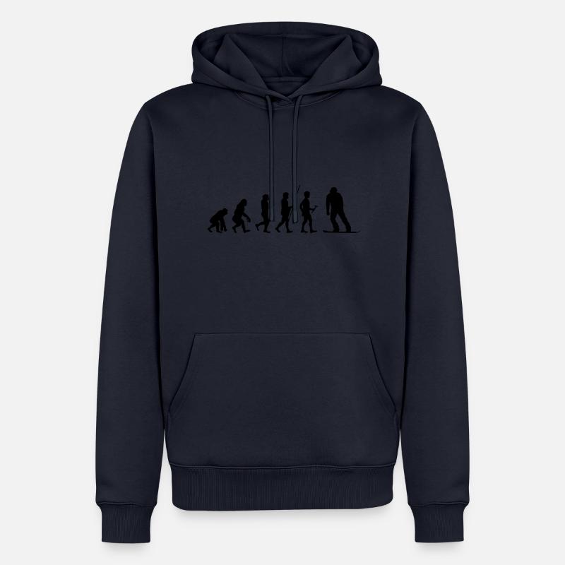 Evolution Snowboard Snowboarder Snowboarding - Männer Premium Bio Hoodie - Navy