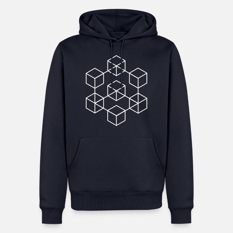 Blockchain Kette - Bitcoin - Krypto - Crypto - Männer Premium Bio Hoodie - Navy