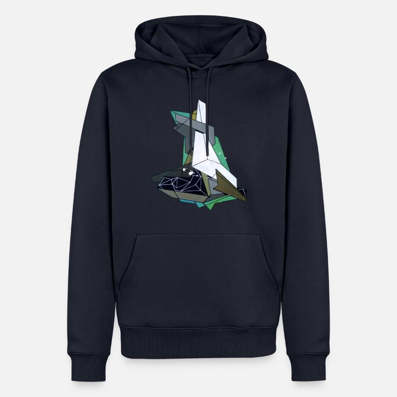 Brutalisme Intergalactique # 4 - Sweat à capuche Premium bio Homme - bleu marine