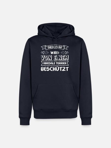 Airedale Terrier Frau - Airedale Terrier - Männer Premium Bio Hoodie - Navy
