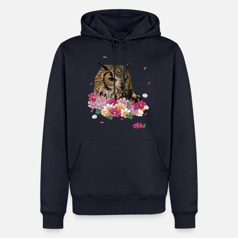 Königliche Eule - Männer Premium Bio Hoodie - Navy