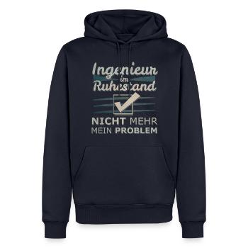 ingenieur Ruhestand - Männer Premium Bio Hoodie - Navy - Vorne - Nico (187cm)
