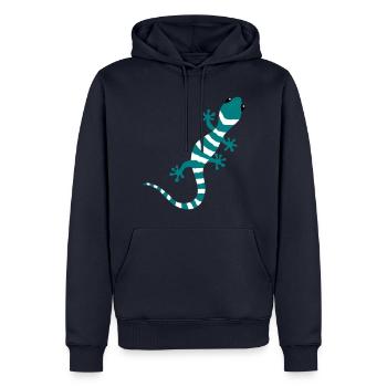 Gecko Salamander Lizard Reptile cadeau d'escalade - Sweat à capuche Premium bio Homme - bleu marine - Devant - Nico (187cm)