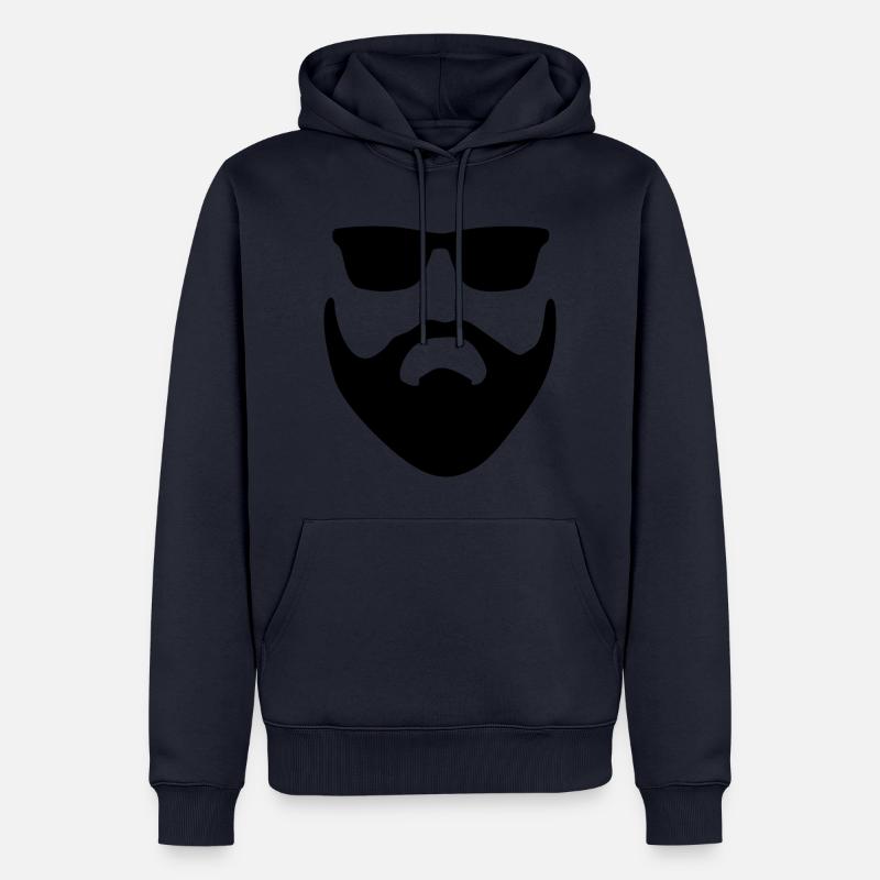 Mann mit Bart - Männer Premium Bio Hoodie - Navy