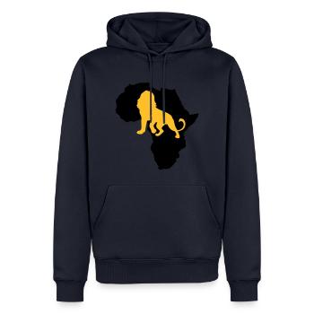 Löwe Afrika Safari Kenia Serengeti Roots Reggae - Männer Premium Bio Hoodie - Navy - Vorne - Nico (187cm)