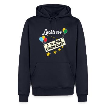 Lackierer Jubiläum 10 Jahre Lackiererei 10th Jubi - Männer Premium Bio Hoodie - Navy - Vorne - Nico (187cm)