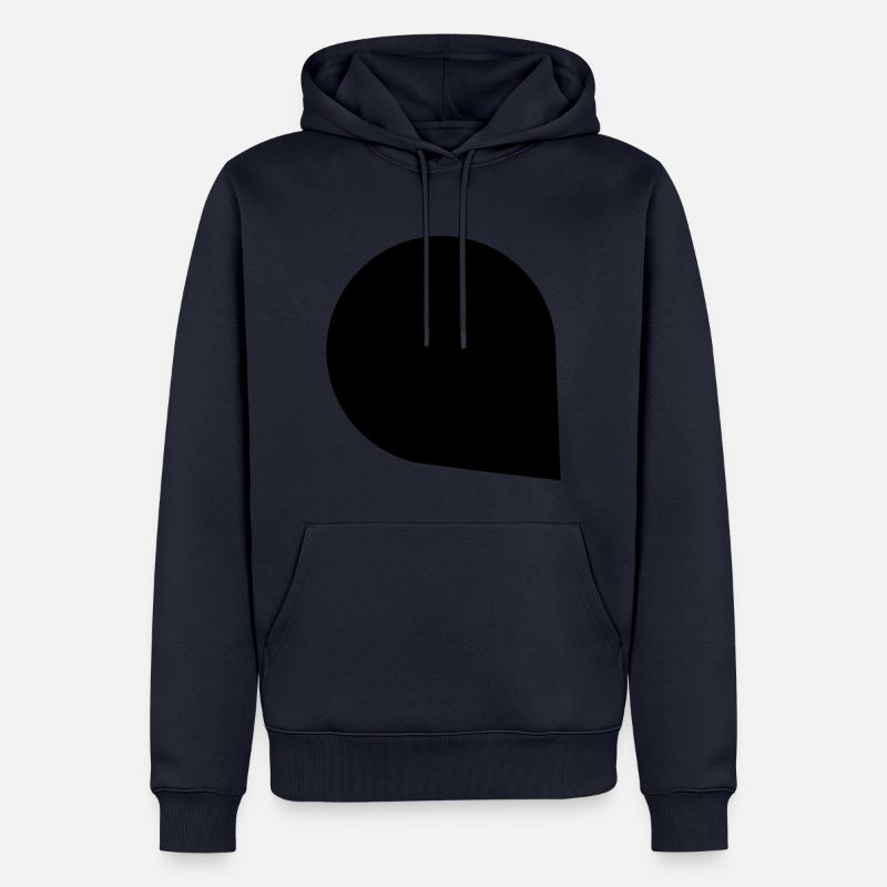 info-bulle Bubble message Discuter - Sweat à capuche Premium bio Homme - bleu marine