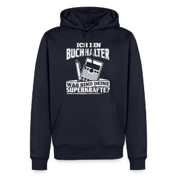 Lustiges Buchhaltung Buchhalter Shirt Ich Bin - Männer Premium Bio Hoodie - Navy - Vorne - Nico (187cm)