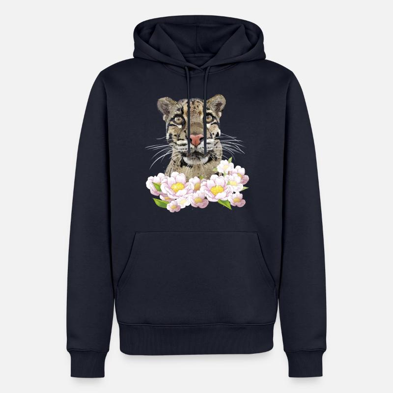 nébuleuse du léopard - Sweat à capuche Premium bio Homme - bleu marine