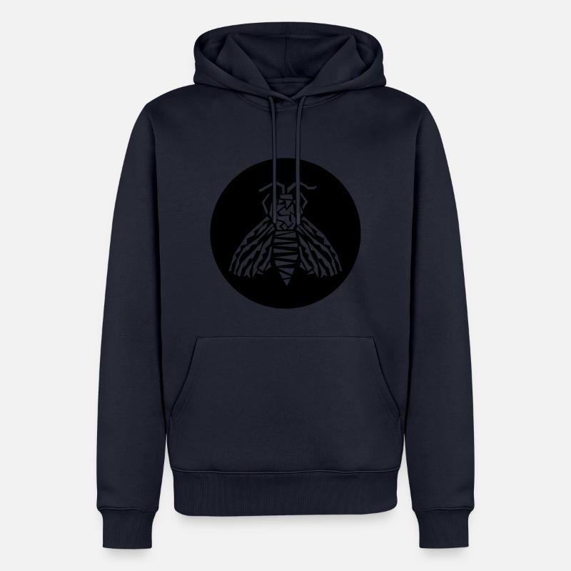 papillon de nuit - Sweat à capuche Premium bio Homme - bleu marine