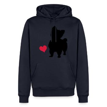 Yorkshire Terrier - Männer Premium Bio Hoodie - Navy - Vorne - Nico (187cm)