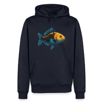 Fantasy Fisch - Männer Premium Bio Hoodie - Navy - Vorne - Nico (187cm)