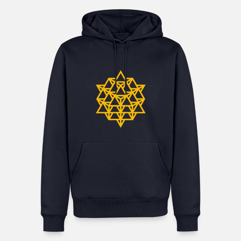Isotropic Vector Matrix - Männer Premium Bio Hoodie - Navy