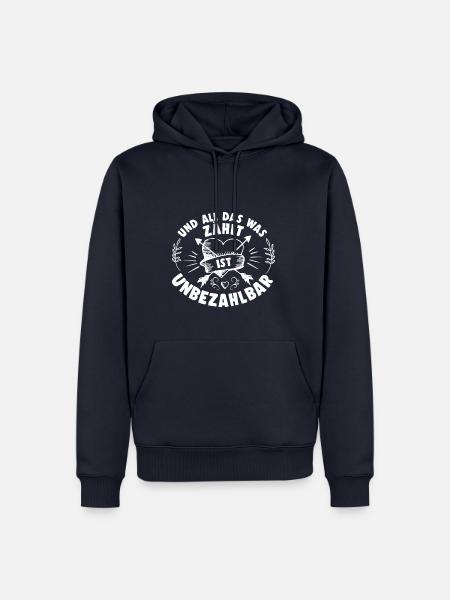 und all das was zählt ist unbezahlbar geschenkidee - Männer Premium Bio Hoodie - Navy