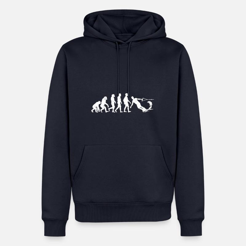 wakeboarder evolution wakeboard geschenk wasser - Männer Premium Bio Hoodie - Navy