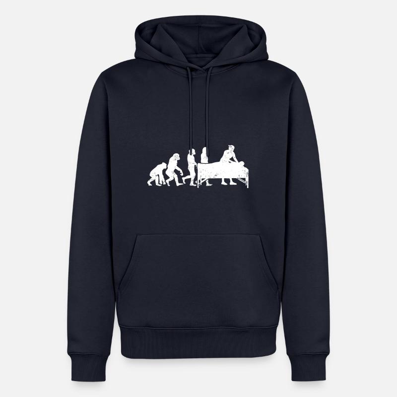 Masseur Evolution Massage geschenk entspannung - Männer Premium Bio Hoodie - Navy