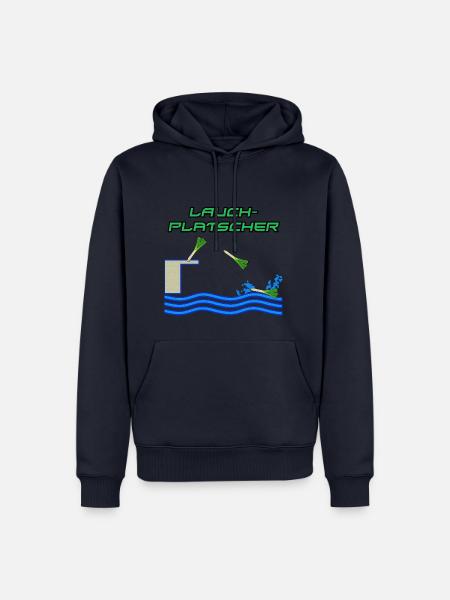Lauchplatscher - Lustiges Wortspiel - Männer Premium Bio Hoodie - Navy