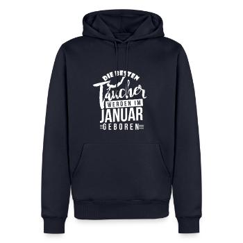 Tauchen - Taucher - Geburtstagsshirt Januar - Männer Premium Bio Hoodie - Navy - Vorne - Nico (187cm)