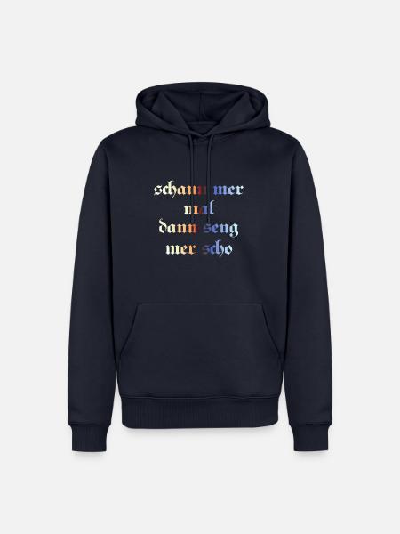 schaun mer mal dann seng mer scho - Männer Premium Bio Hoodie - Navy