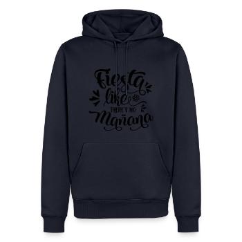 FIESTA COMME NON MANANA THERES - Sweat à capuche Premium bio Homme - bleu marine - Devant - Nico (187cm)