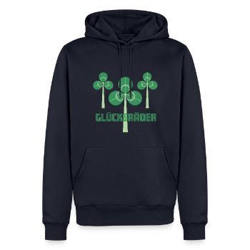 Windrad, Glücksrad, Nachhaltig, Windkraft - Männer Premium Bio Hoodie - Navy - Vorne - Nico (187cm)