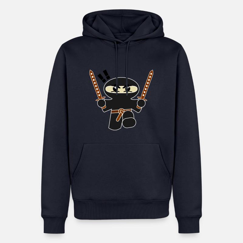 Ninja Comic - Männer Premium Bio Hoodie - Navy