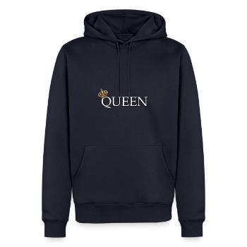 Queen - Männer Premium Bio Hoodie - Navy - Vorne - Nico (187cm)