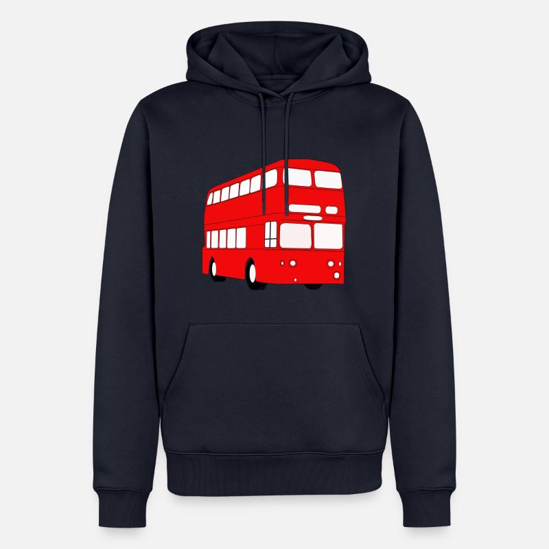Doppeldecker Bus - Männer Premium Bio Hoodie - Navy
