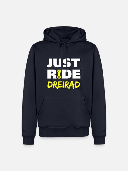 Just ride Dreirad Geschenk - Männer Premium Bio Hoodie - Navy
