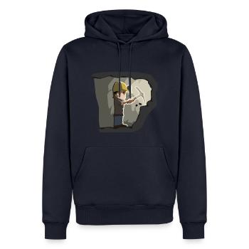 bergarbeiter miner bergwerk mine coal kohle17 - Männer Premium Bio Hoodie - Navy - Vorne - Nico (187cm)