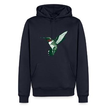 Kolibri - Männer Premium Bio Hoodie - Navy - Vorne - Nico (187cm)