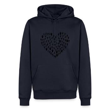 Yoga - Männer Premium Bio Hoodie - Navy - Vorne - Nico (187cm)