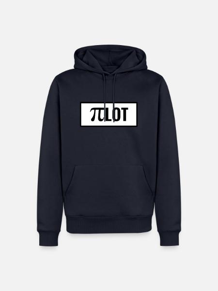 PILOT - PRIMZAHL PI - Männer Premium Bio Hoodie - Navy